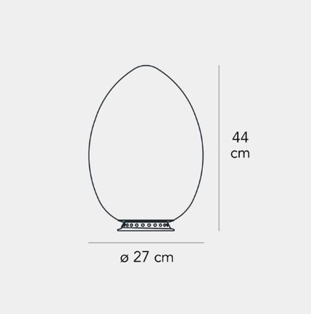 Lampa stołowa Fontana Arte F264605100BINE Uovo