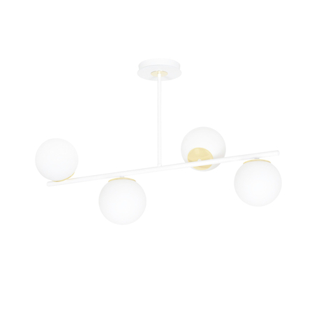 Lampa sufitowa FLOKI 4 WHITE-GOLD Emibig 1023/4 biały/złoty