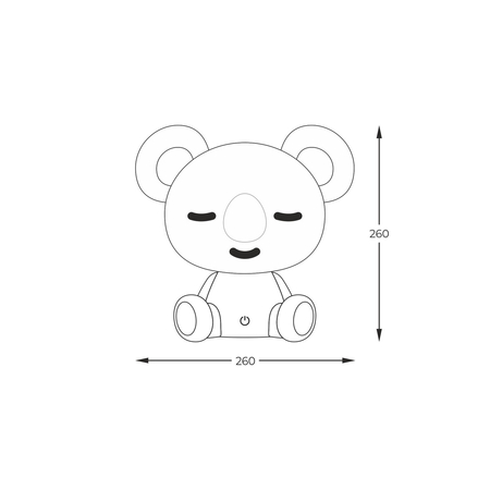 Lampa biurkowa Zuma Line KDR-611-GR LAMPA STOŁOWA KOALA SZARA/GREY