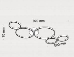 Lampa sufitowa Maytoni MOD448-55-N Olympia - Nikiel