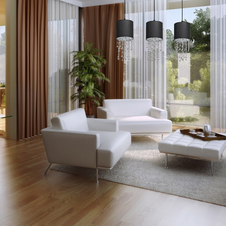 Milagro Lampa wisząca ALMERIA BLACK/CHROME 3xE27 MLP64300 Czerń / Chrom