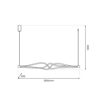 Milagro Lampa wisząca TWISTER 56W LED ML1189 CZARNY