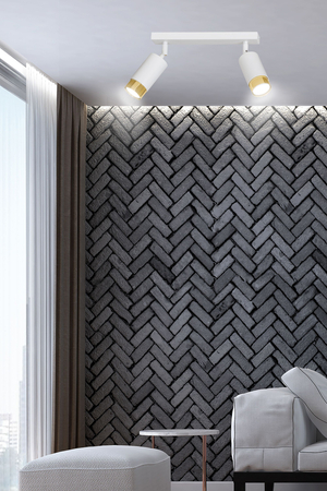 Lampa sufitowa HIRO 2 WH/GOLD Emibig 963/2 biały/złoty