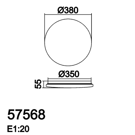 Plafon EROS LED 36W 3000K ø38cm biały