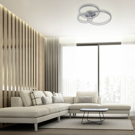 Lampa sufitowa Trio 652710307 srebrny