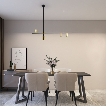 Lampa wisząca Arizona 4xGU10 czarno/złota LP-074/4PL BK/GD