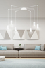 Lampa wisząca TRAKER 6 WH/WHITE Emibig 525/6 biały