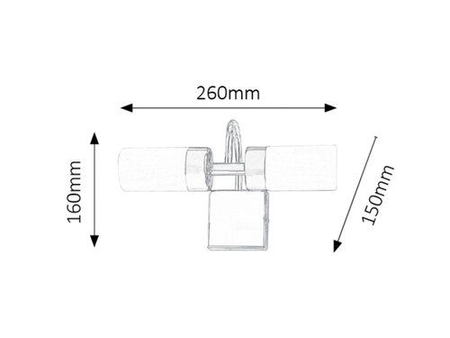 Lampa łazienkowa Rabalux Betty 5746 brąz