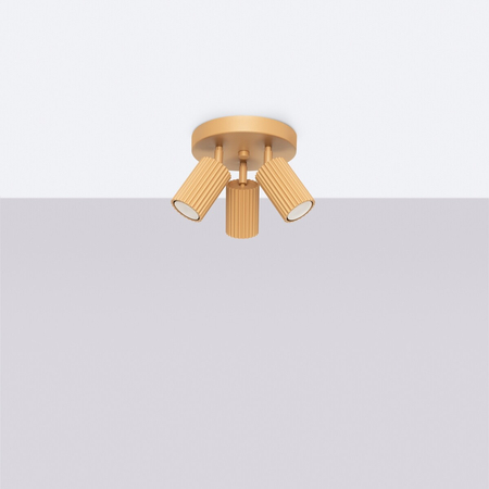 Sollux Lighting Plafon KARBON 3P złoty SL.1563