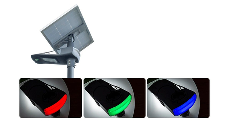 Lampa uliczna solarna LED Greenie 40W Bluetooth, PIR, wskaźnik RGB