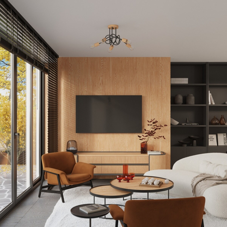 Sollux Lighting Żyrandol EMBER 3 czarny SL.1477