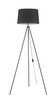 Lampa podłogowa TRIPODE czarny mat 1xE27 abażur czarny