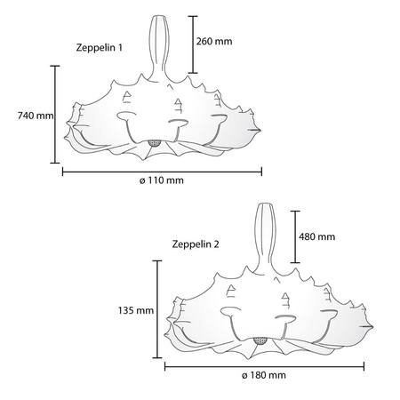 Lampa wisząca Flos F9805009 Zeppelin 2