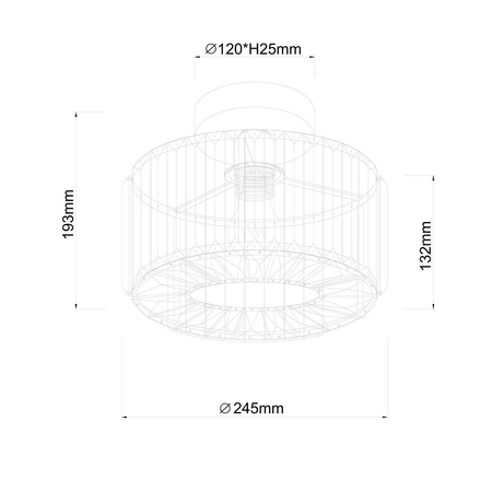Light Prestige Plafon Vetro złoty 1xE27 LP-2910/1C GD