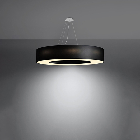 Sollux Lighting Żyrandol SATURNO 90 czarny SL.0796