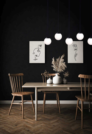 Lampa wisząca CAMINA Kaja K-4747 biały/czarny