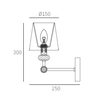 Cosmo Light Kinkiet DOHA W01292NI-WH