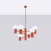 Sollux Lighting Żyrandol HALO 6 ochra czerwona SL.1833