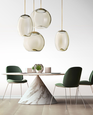 Lampa wisząca HELENA B Azzardo AZ3342 mosiądz