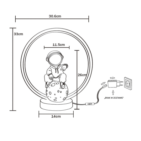 Lampa stołowa Zuma Line EX15S020U-1 LAMPA STOŁOWA ASTRONAUTA