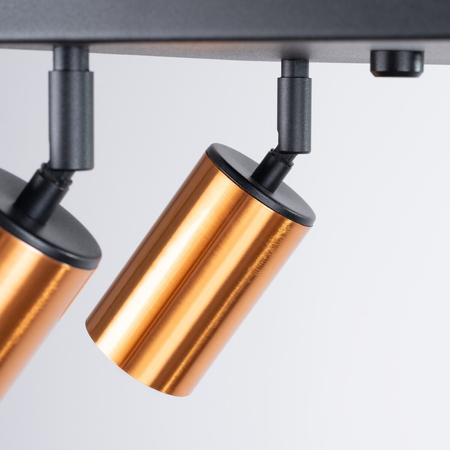 Sollux Lighting Plafon WINX 4 czarny/miedź SL.1378