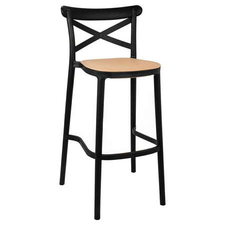 Krzesło barowe COUNTRY czarne