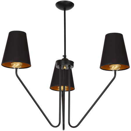 Milagro Żyrandol VICTORIA BLACK 3xE27 MLP4912 CZARNY