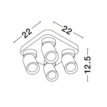Reflektor Luces Exclusivas LE44403 czarny