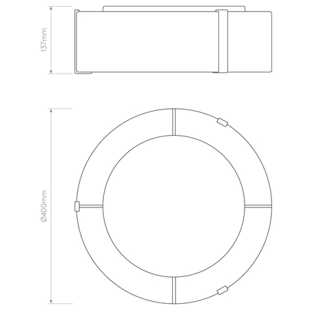 Lampa sufitowa Astro Salina 400 1463003 Piaskowa (Szarobeżowa) Tkanina