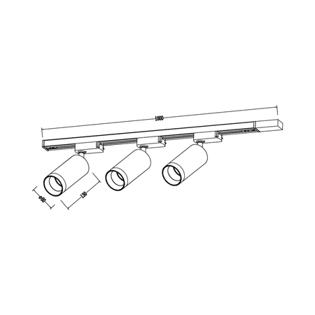 Milagro Zestaw Oprawa Mica Track Biały + Chrom 3xGU10 1m ML2105 BIAŁY