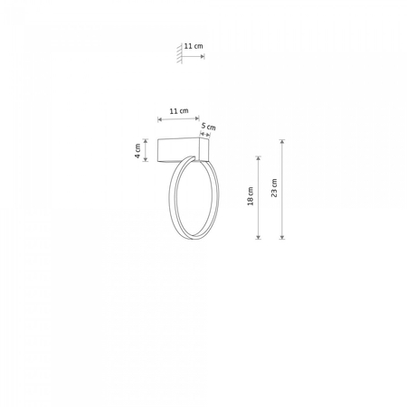 Kinkiet CIRCOLO LED XS Nowodvorski 10808 czarny