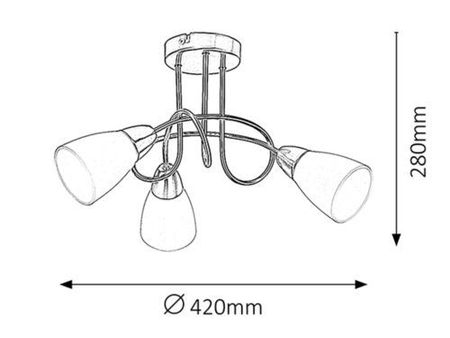 Lampa sufitowa Rabalux Polla 6078 chrom satyna