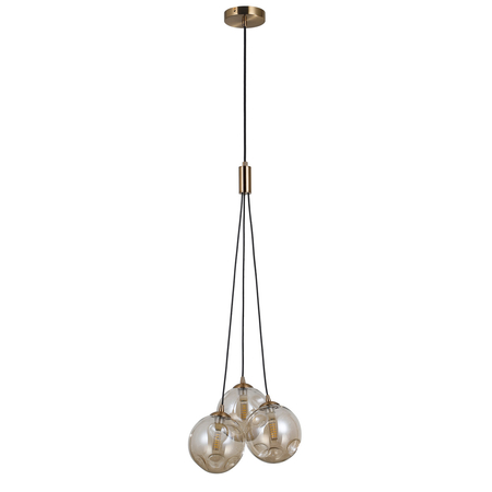 Lampa wisząca Italux Perlos PND-54456-3-HB-AMB Miodowy mosiądz