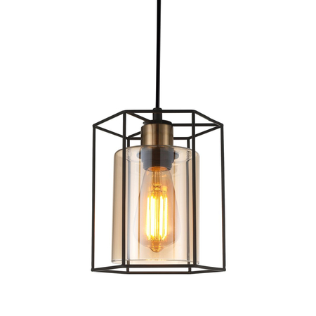 Lampa wisząca Italux PND-78901-1-BK+AMB Kalula