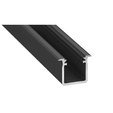 Eko-Light PROFIL ALUMINIOWY CZARNY TYP Y 1m + KLOSZ MLECZNY EKPR6336