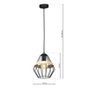 Milagro Lampa wisząca CLIFF BLACK 1xE27 MLP5524 CZARNY