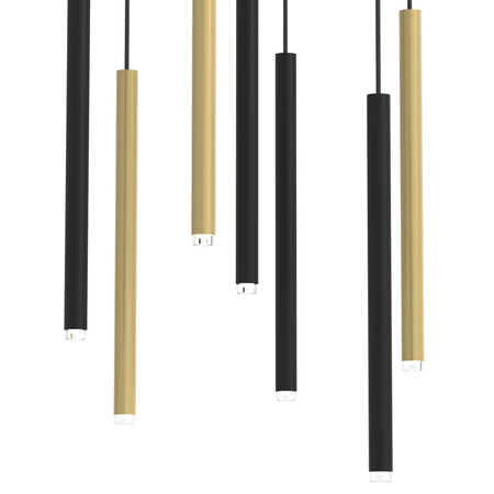 Milagro Lampa wisząca MONZA BRASS 7xG9 max 8W LED MLP8843 CZARNY/ZŁOTY