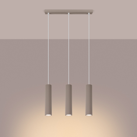 Sollux Lighting Lampa wisząca KARBON 3L taupe SL.1774