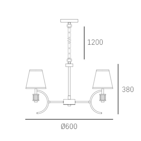 Cosmo Light Lampa wisząca LIVERPOOL P05100CH-WH