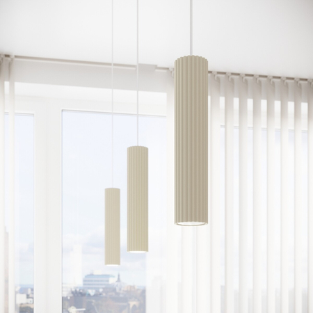 Sollux Lighting Lampa wisząca KARBON 1 beżowy SL.1592