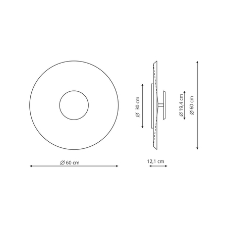 Light Prestige Plafon COCO 60 cm niebieski LED LP-0508/1C-60 BL