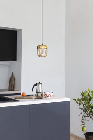 Lampa wisząca Umage 2215 Acorn amber brass