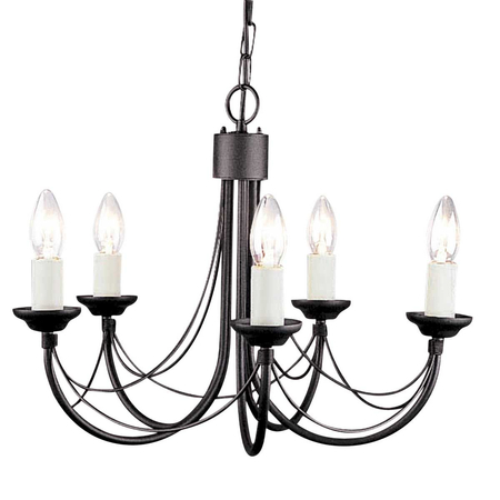Żyrandol Elstead Lighting Carisbrooke czarny CB5-BLACK