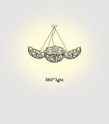 Lampa wisząca Slamp VELSOVSWHT04T00000EU Veli 7 Opal