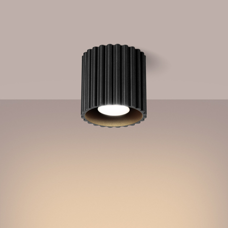 Sollux Lighting Plafon AURA 1 czarny GU10 SL.1784