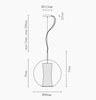 Lampa wisząca Fabbian D57A5534 Beluga Royal Ø40 Titanium-LED