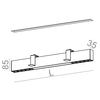 Lampa wpuszczana AQForm Rafter Points LED Section Recessed Biały Struktura