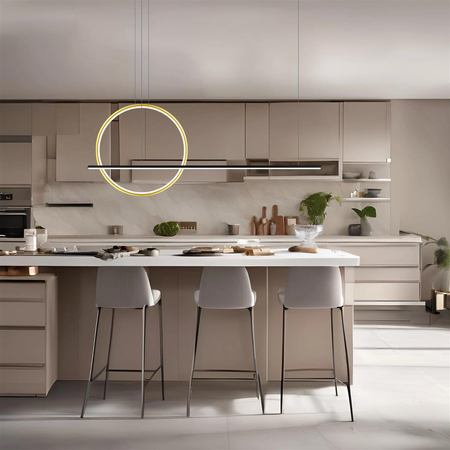 Lampa wisząca Linea No.2 100 40cm czarnozłota 3k