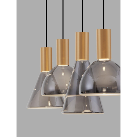 Lampa wisząca Luces Exclusivas SARDUNO LE45140 złoty i odcienie złota, szary i odcienie szarości