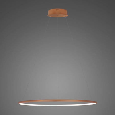 Lampa wisząca Ledowe Okręgi No.1 60cm 4k miedziana Dali